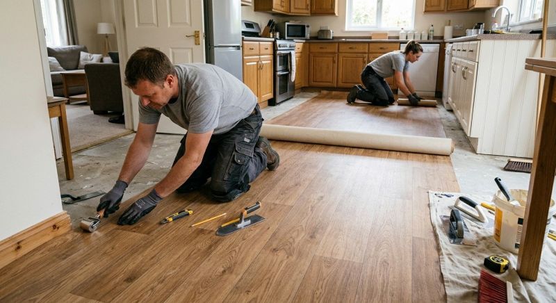 Linoleum Floor Installation in Marble Falls, TX