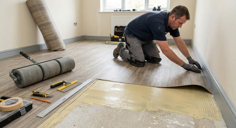 Sheet Linoleum Installation in Bertram, TX