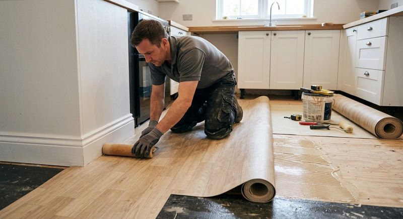 Sheet Linoleum Installation in Spicewood, TX
