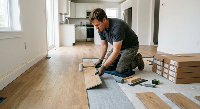Vinyl Plank Floor Installation in Marble Falls, TX